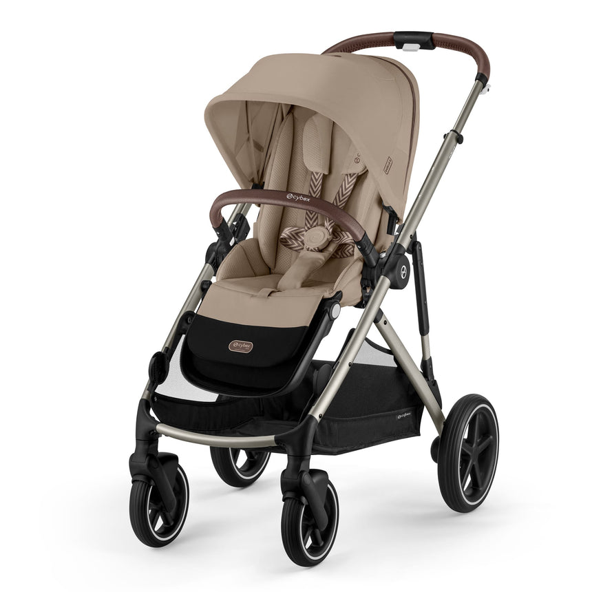 Poussette Gazelle S – Châssis couleur Taupe avec siège Amande/Beige-Cybex-CYB-522005249-CLÉMENT