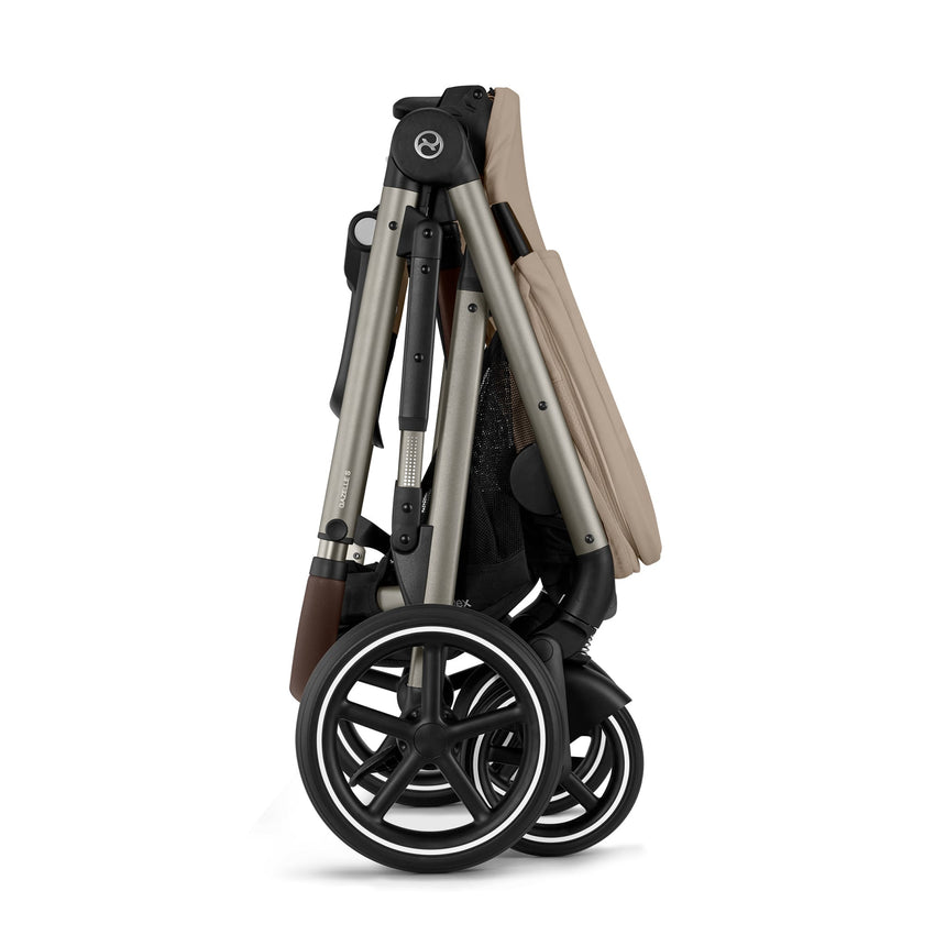 Poussette Gazelle S – Châssis couleur Taupe avec siège Amande/Beige-Cybex-CYB-522005249-CLÉMENT