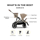 Poussette Gazelle S – Châssis couleur Taupe avec siège Amande/Beige-Cybex-CYB-522005249-CLÉMENT