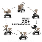 Poussette Gazelle S – Châssis couleur Taupe avec siège Amande/Beige-Cybex-CYB-522005249-CLÉMENT