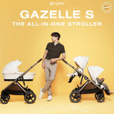 Poussette Gazelle S – Châssis couleur Taupe avec siège Amande/Beige-Cybex-CYB-522005249-CLÉMENT