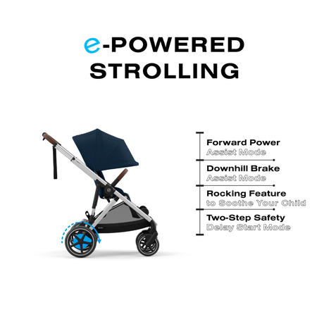 Poussette eGazelle S - Bleu Ocean-Cybex-CYB-524000533-CLÉMENT