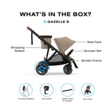 Poussette eGazelle S - Noir / Amande-Cybex-CYB-524001219-CLÉMENT