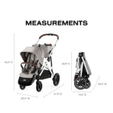 Poussette Gazelle S – Châssis couleur Argent avec siège Stone Gris-Cybex-CYB-524001295-CLÉMENT
