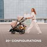 Poussette Gazelle S – Châssis couleur Taupe avec siège Stormy Bleu-Cybex-CYB-524001303-CLÉMENT