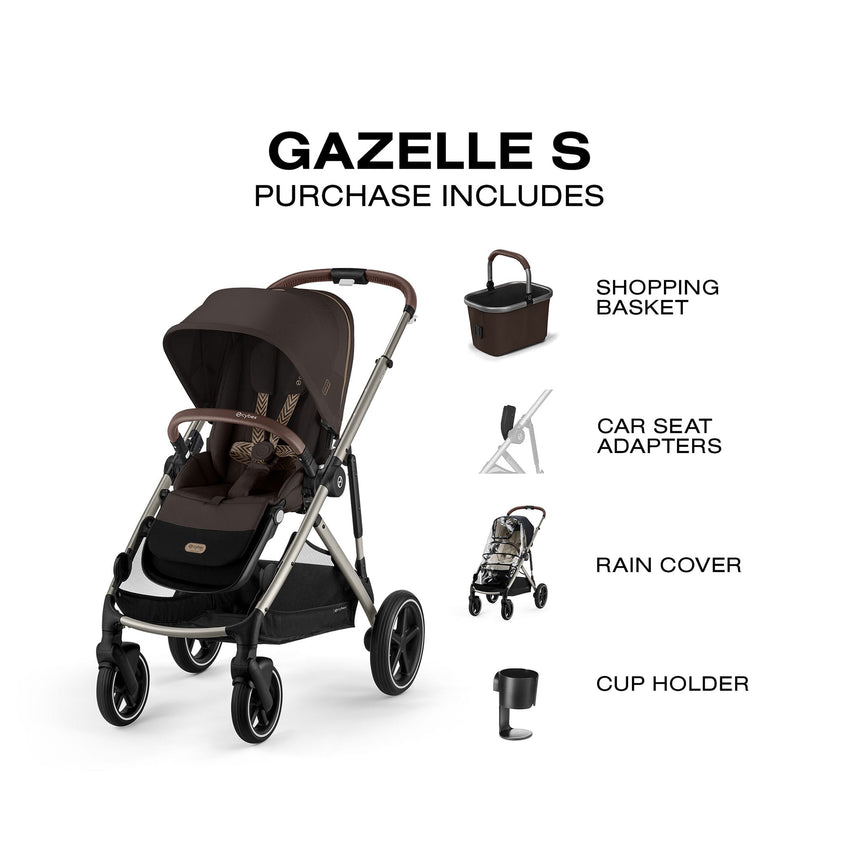 Poussette Gazelle S - Taupe/Brun Chocolat-Cybex-CYB-525000135-CLÉMENT