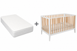 Bundle couchette Bernini + Matelas - Blanc/Naturel-Pali Design-CLÉMENT