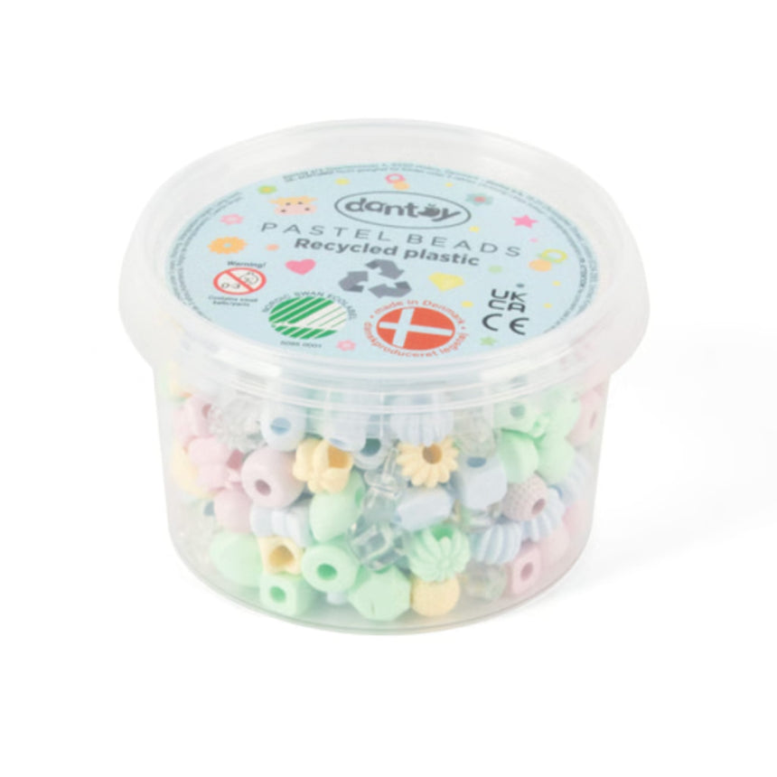 Perles Pastel Recyclées 280pcs-Dantoy-DAT-5910-CLÉMENT