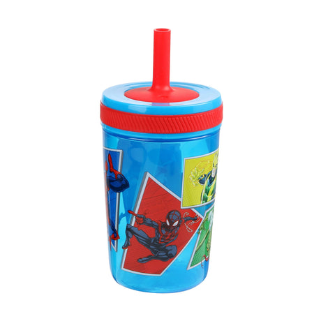 Gobelet avec Paille Spiderman-Danawares-DAW-24326-CLÉMENT