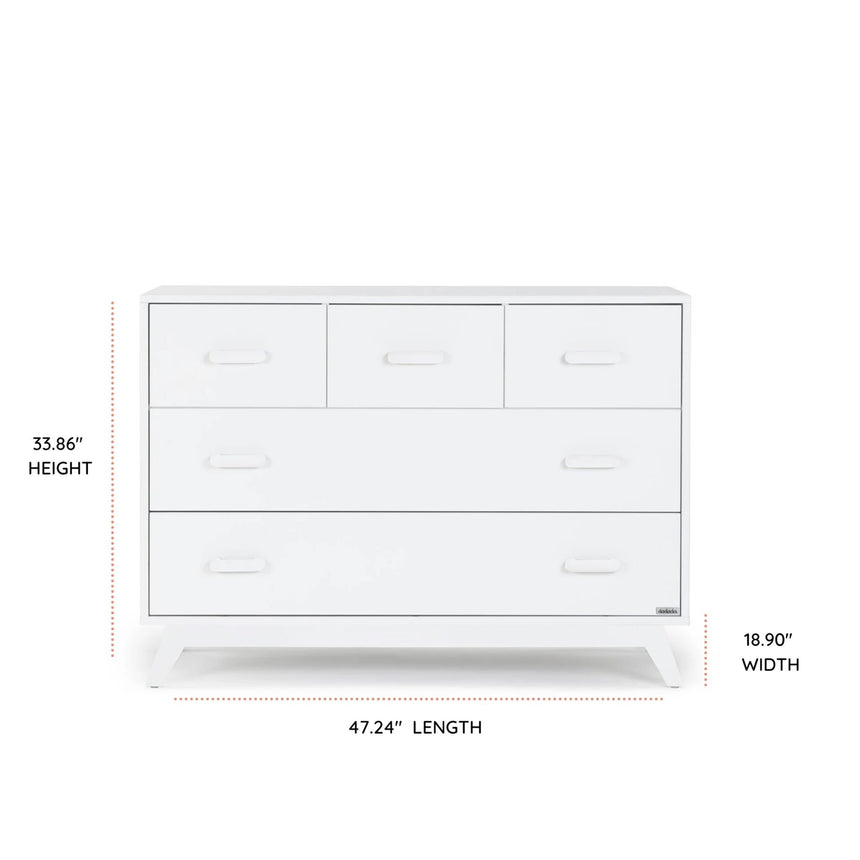 Commode 5 Tiroirs Soho - Blanc-Dadada Baby-DDD-412201-CLÉMENT