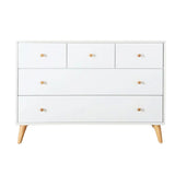 Commode 5 Tiroirs Austin - Blanc/ Naturel-Dadada Baby-DDD-43131-CLÉMENT