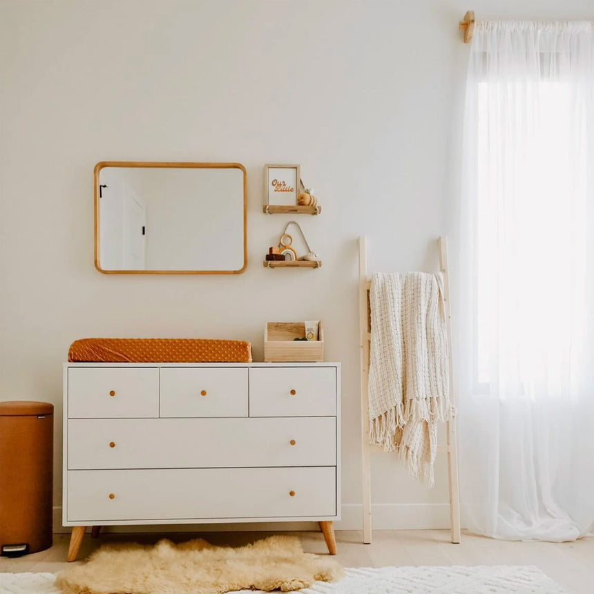 Commode 5 Tiroirs Austin - Blanc/ Naturel-Dadada Baby-DDD-43131-CLÉMENT