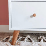 Commode 5 Tiroirs Austin - Blanc/ Chêne rouge-Dadada Baby-DDD-43161-CLÉMENT