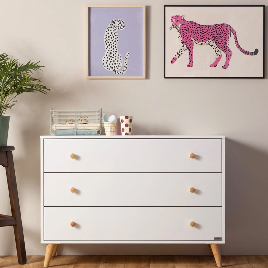 Commode 3 Tiroirs Austin - Blanc / Naturel-Dadada Baby-DDD-43031-CLÉMENT