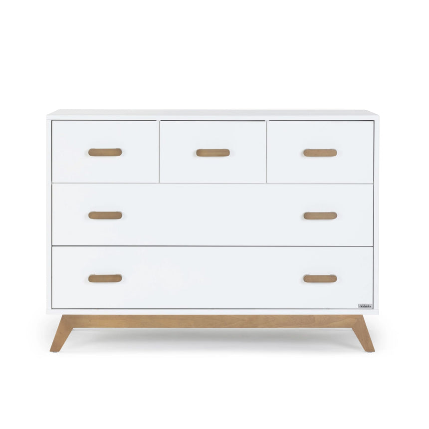 Commode 5 tiroirs Soho - Blanc / Noyer-Dadada Baby-DDD-412208-CLÉMENT
