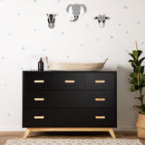 Commode 5 tiroirs Soho - Noir / Naturel-Dadada Baby-DDD-413251-CLÉMENT