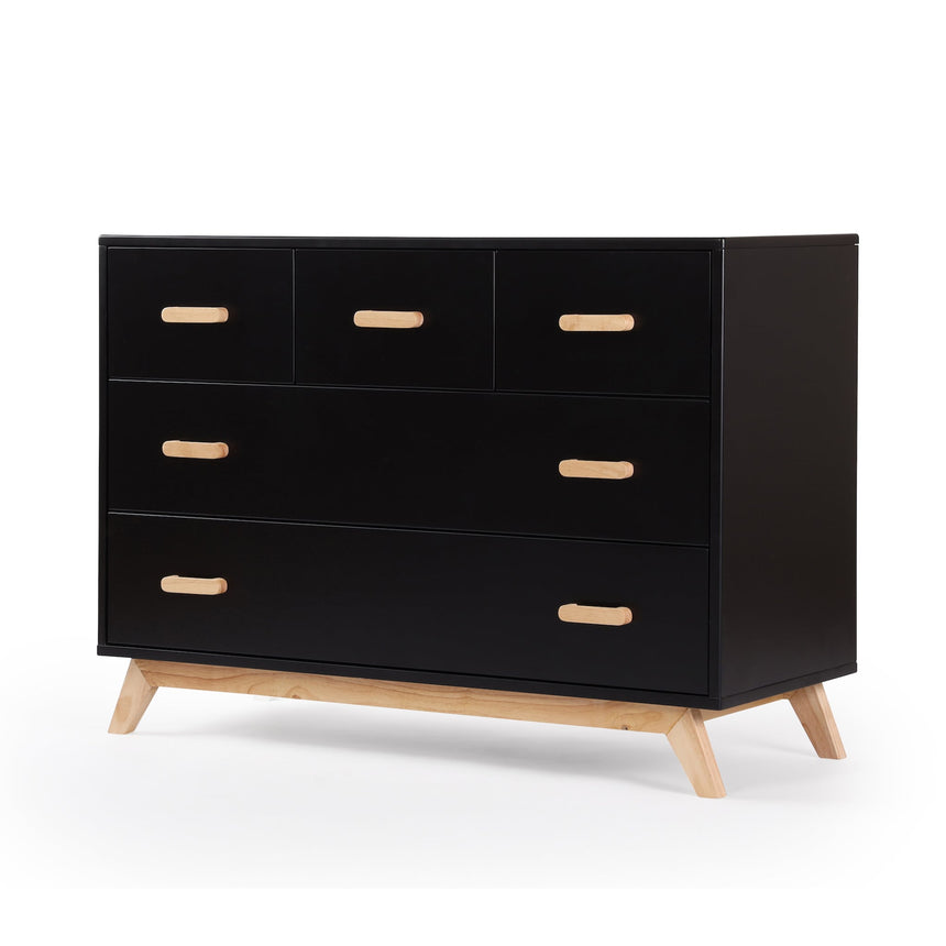 Commode 5 tiroirs Soho - Noir / Naturel-Dadada Baby-DDD-413251-CLÉMENT