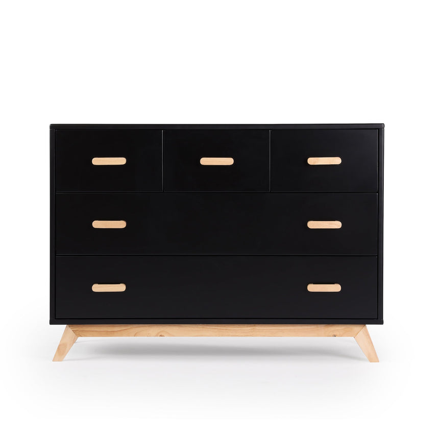 Commode 5 tiroirs Soho - Noir / Naturel-Dadada Baby-DDD-413251-CLÉMENT