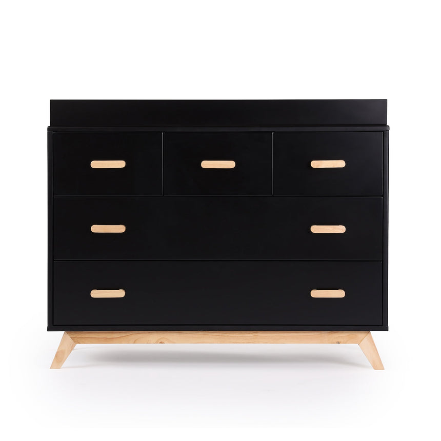Commode 5 tiroirs Soho - Noir / Naturel-Dadada Baby-DDD-413251-CLÉMENT