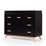 Commode 5 tiroirs Soho - Noir / Naturel-Dadada Baby-DDD-413251-CLÉMENT