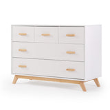 Commode 5 tiroirs Soho - Blanc / Naturel-Dadada Baby-DDD-413231-CLÉMENT