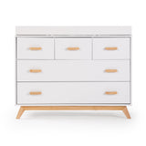 Commode 5 tiroirs Soho - Blanc / Naturel-Dadada Baby-DDD-413231-CLÉMENT