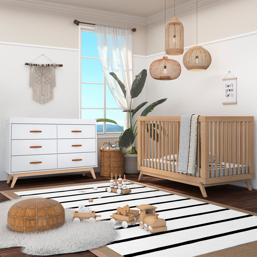 Commode 5 tiroirs Soho - Blanc / Naturel-Dadada Baby-DDD-413231-CLÉMENT