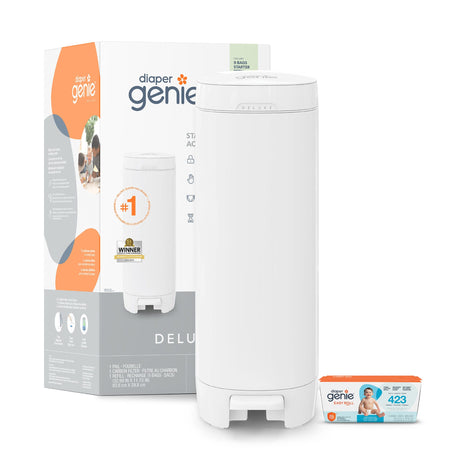 Poubelle À Couches Deluxe Blanche-Diaper Genie-DIG-I000877-CLÉMENT