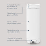 Poubelle À Couches Deluxe Blanche-Diaper Genie-DIG-I000877-CLÉMENT