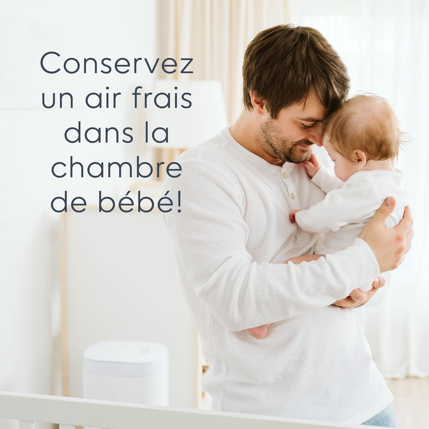 Poubelle À Couches Deluxe Blanche-Diaper Genie-DIG-I000877-CLÉMENT
