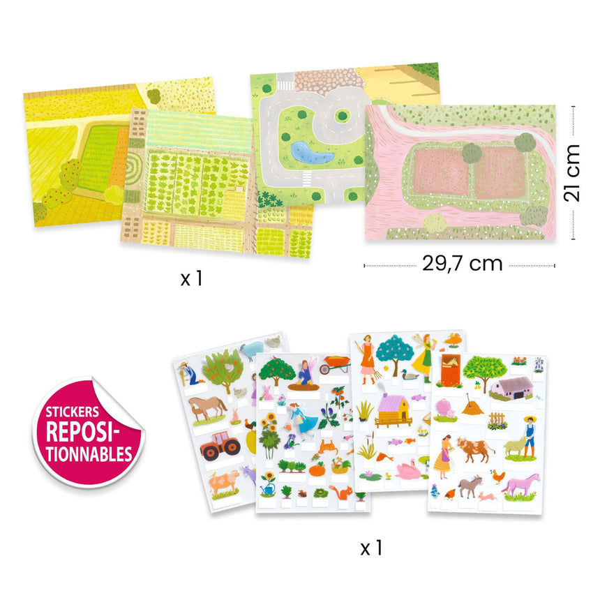 Stickers à Relever - À la Ferme-Djeco-DJE-DJ00045-CLÉMENT