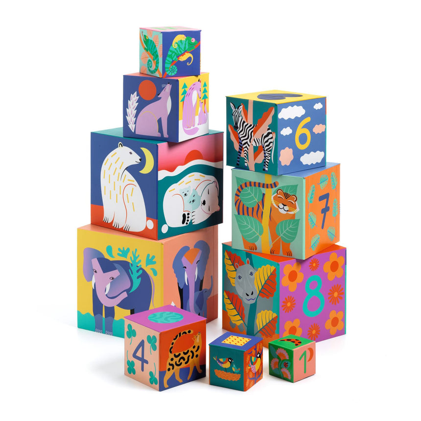 Cubes - Animaux sauvages-Djeco-DJE-DJ08511-CLÉMENT