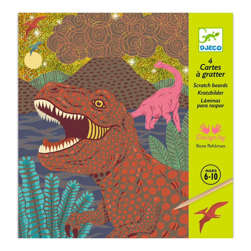 Cartes à gratter - Le règne des dinosaures-Djeco-DJE-DJ09726-CLÉMENT