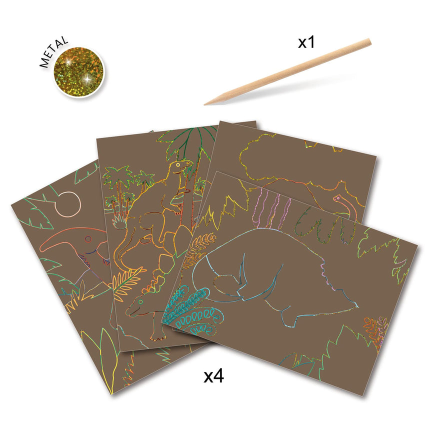 Cartes à gratter - Le règne des dinosaures-Djeco-DJE-DJ09726-CLÉMENT