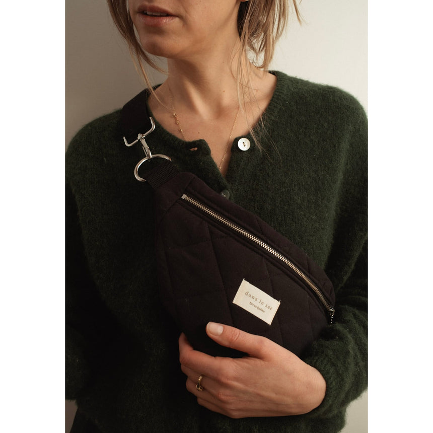 Sac Banane Matelassé - Noir / Noir-Dans Le Sac-DLS-BELT-BLAC2-CLÉMENT