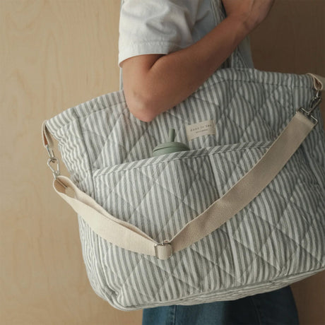 Sac À Couches - Rayé Sauge-Dans Le Sac-DLS-DIAPBAGSTRSA-CLÉMENT