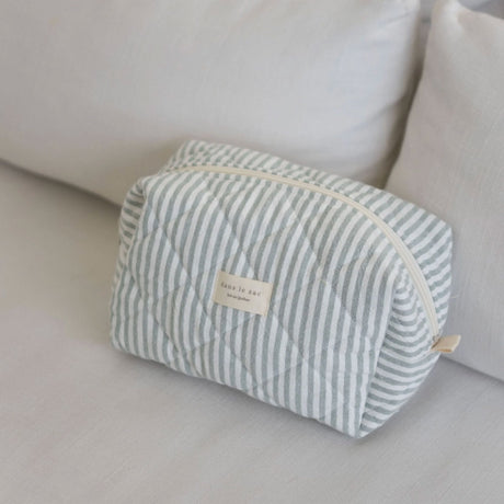 Grande Pochette Mama- Rayé Sauge-Dans Le Sac-DLS-POUCLARSTSA-CLÉMENT