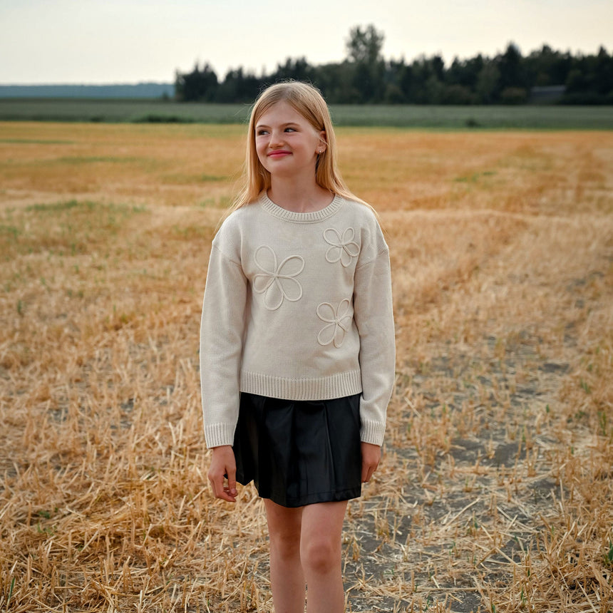 Pull Fleurs Blush & Boucle 7-14ans-Look-LOK-2263505C-IVO-CLÉMENT