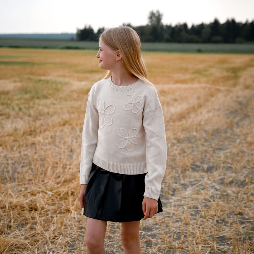 Pull Fleurs Blush & Boucle 7-14ans-Look-LOK-2263505C-IVO-CLÉMENT