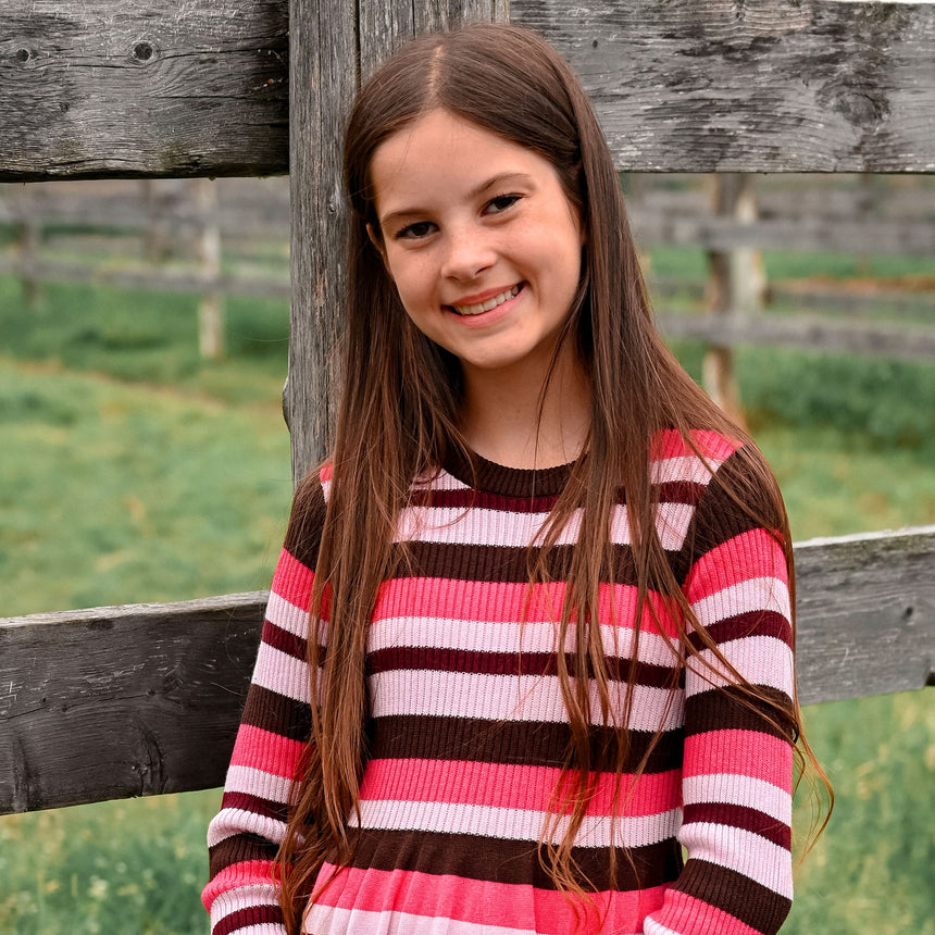 Robe Rayée Blush & Boucle 7-14ans-Look-LOK-2263492C-CLÉMENT