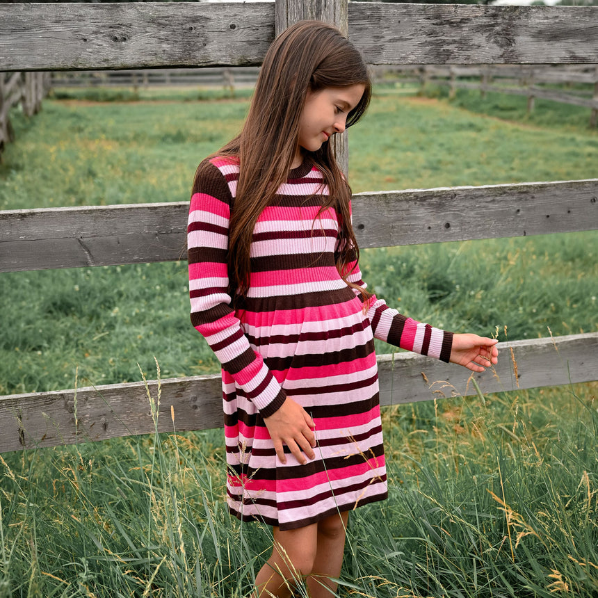 Robe Rayée Blush & Boucle 7-14ans-Look-LOK-2263492C-CLÉMENT