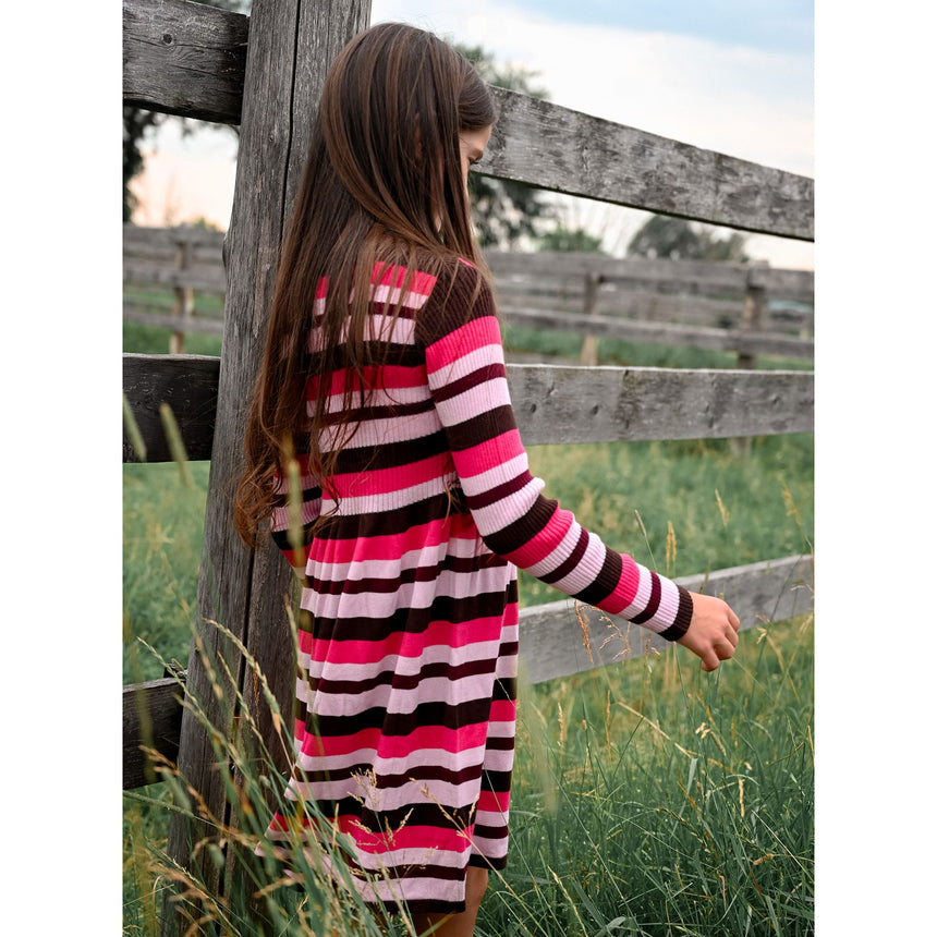 Robe Rayée Blush & Boucle 7-14ans-Look-LOK-2263492C-CLÉMENT
