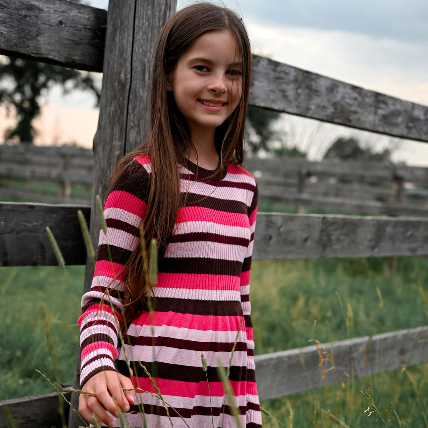 Robe Rayée Blush & Boucle 7-14ans-Look-LOK-2263492C-CLÉMENT