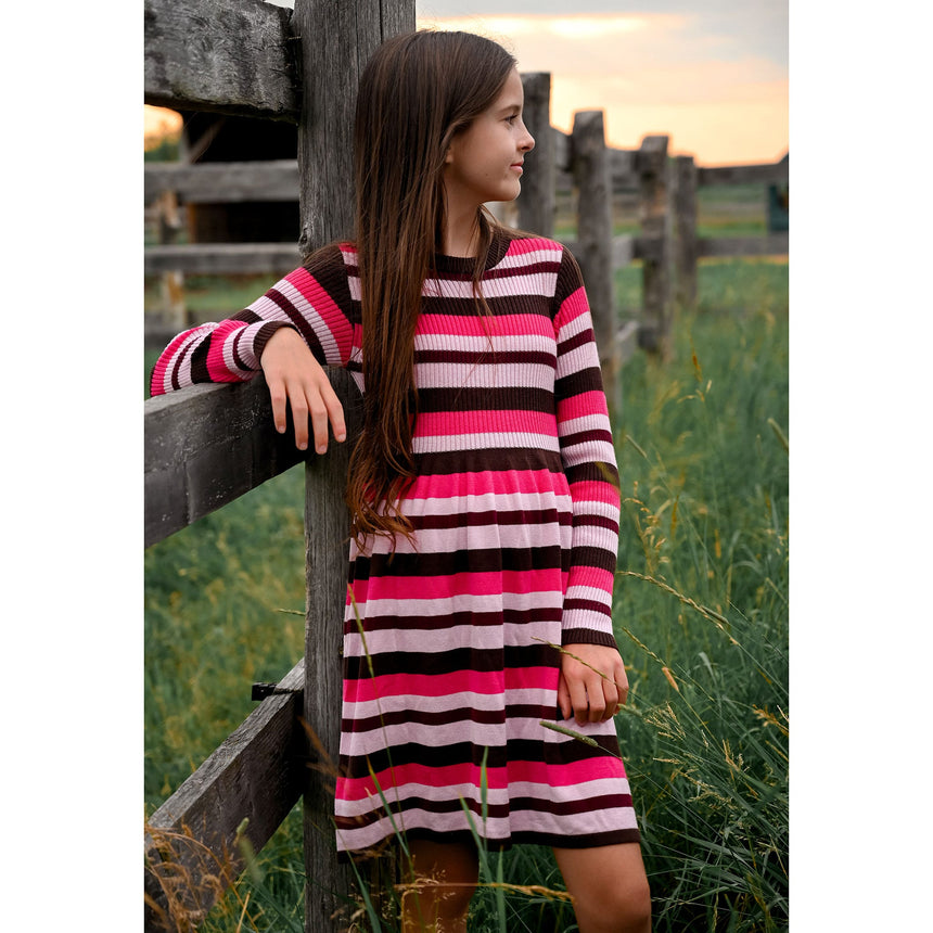 Robe Rayée Blush & Boucle 7-14ans-Look-LOK-2263492C-CLÉMENT
