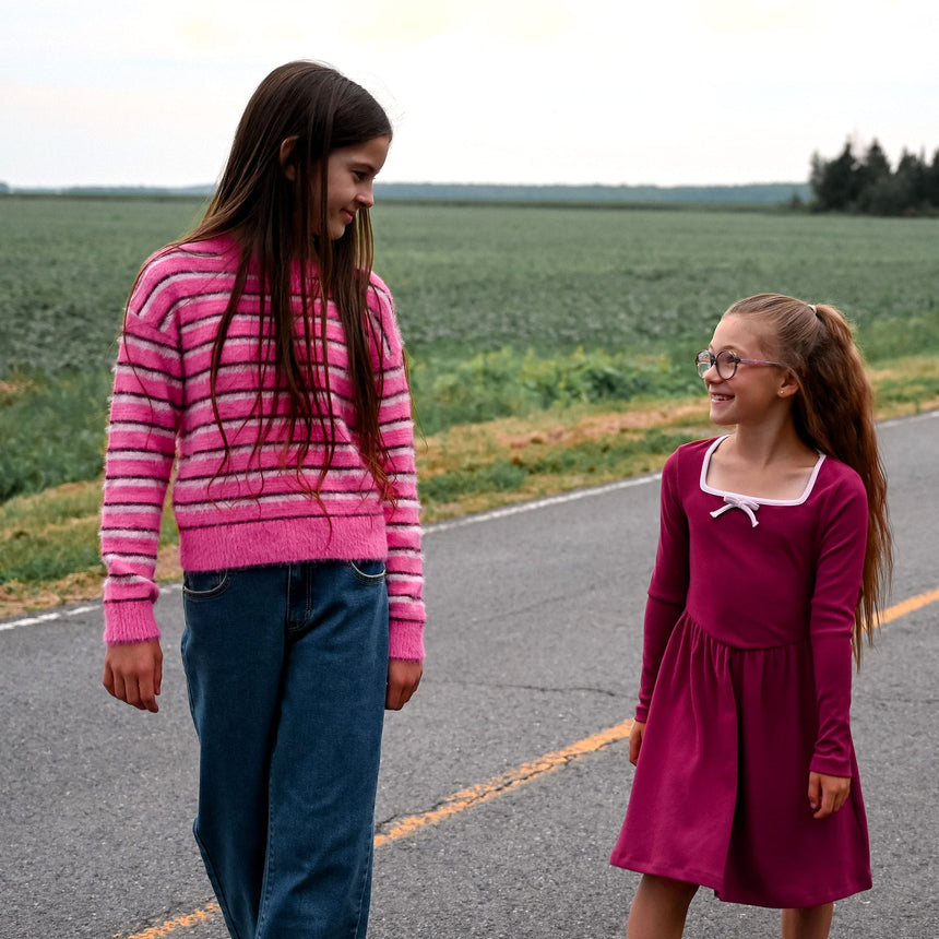 Robe Côtelée Blush & Boucle 7-14ans-Look-LOK-2263490C-PRU-CLÉMENT