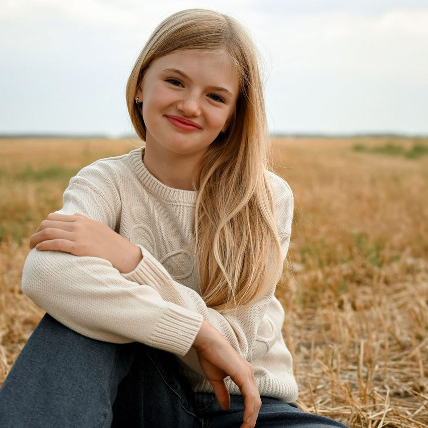 Pull Fleurs Blush & Boucle 7-14ans-Look-LOK-2263505C-IVO-CLÉMENT