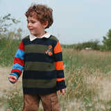 Pull Tricot Rayé Recrue 2-8ans-Chat Botte-CHI-2265428C-CLÉMENT