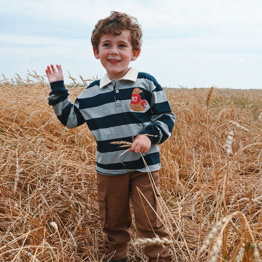Polo Rayée Recrue 2-8ans-Chat Botte-CHI-2265431C-MAR-CLÉMENT