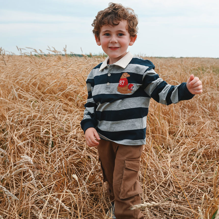 Polo Rayée Recrue 2-8ans-Chat Botte-CHI-2265431C-MAR-CLÉMENT