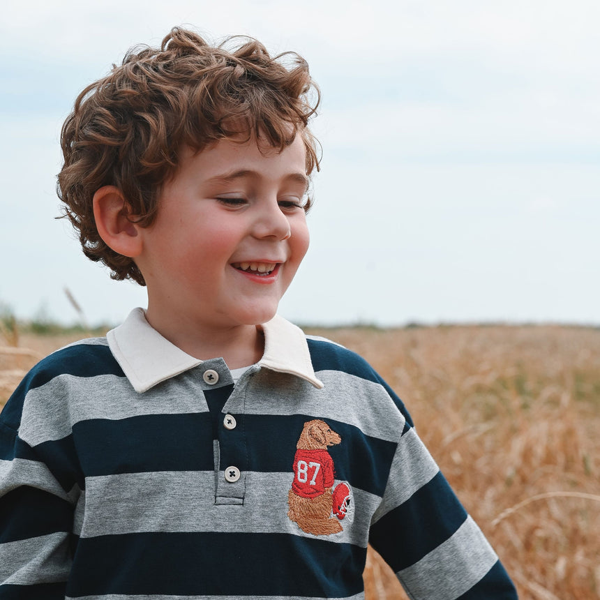 Polo Rayée Recrue 2-8ans-Chat Botte-CHI-2265431C-MAR-CLÉMENT